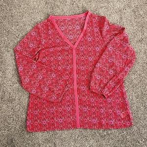 Patterned pullover blouse